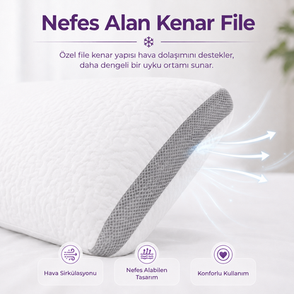 Klimalı Yastık 50x70 cm – Isı Dengeleyici ve Nefes Alabilen Yastık